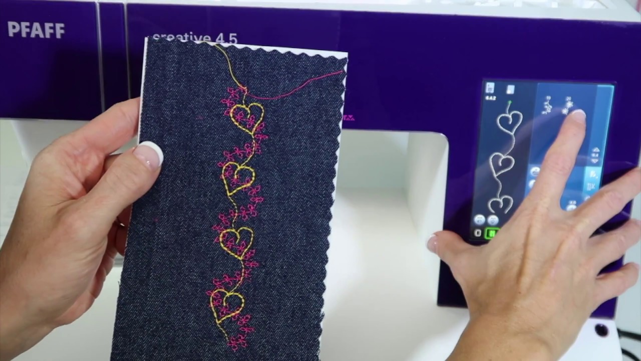 PFAFF creative 4.5 45 Stacking Stitches
