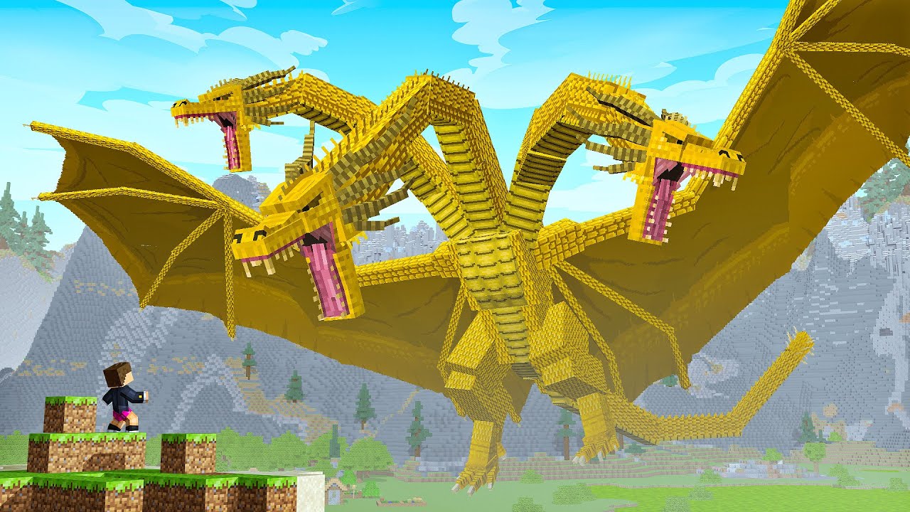 TITAN GHIDORAH APARECEU NO MINECRAFT !! ( KAIJUS )