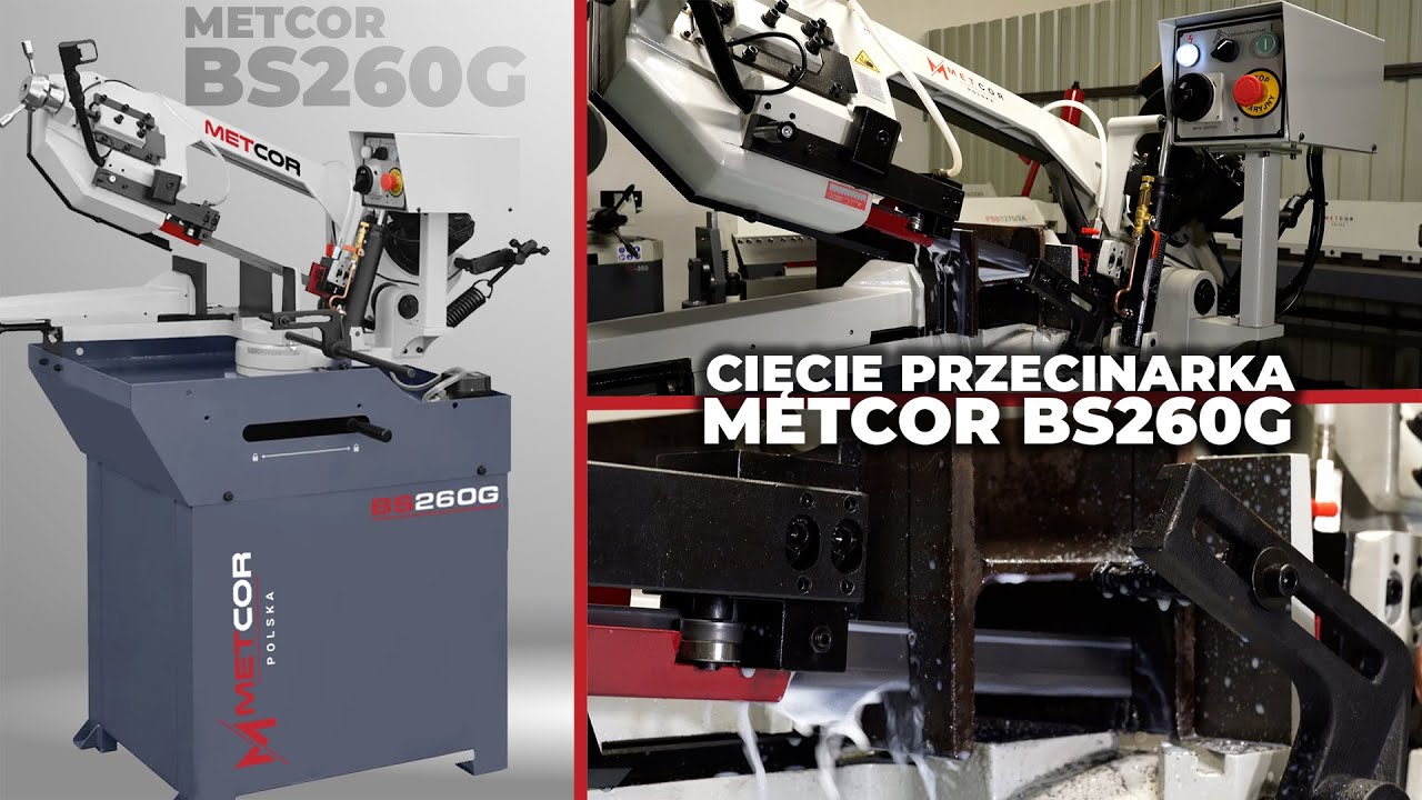 Oryginalna przecinarka taśmowa do metalu - Metcor BS260G | Profesjonalne cięcie | Band Saw #bandsaw