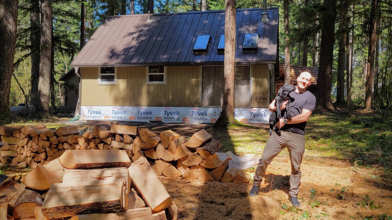 Spring Clean Up at the Cabin Chopping Wood & Brush Clearing