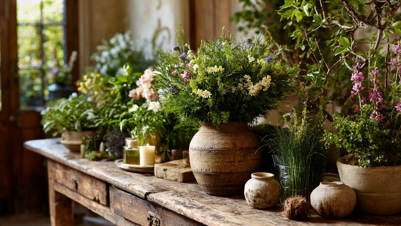English Garden-Inspired Spring Decor: Heirloom Furniture & Farmhouse Charm