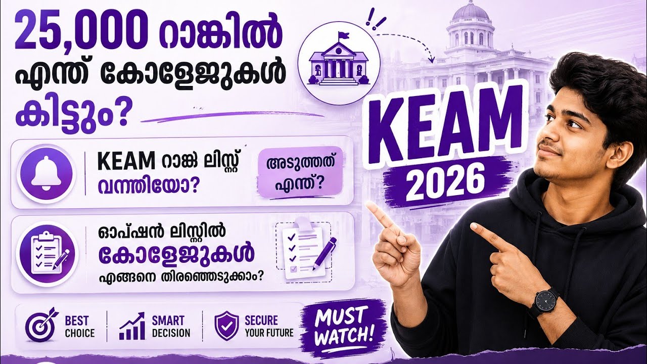 KEAM college predictor, colleges under 25000.know your college,don't waste your future 