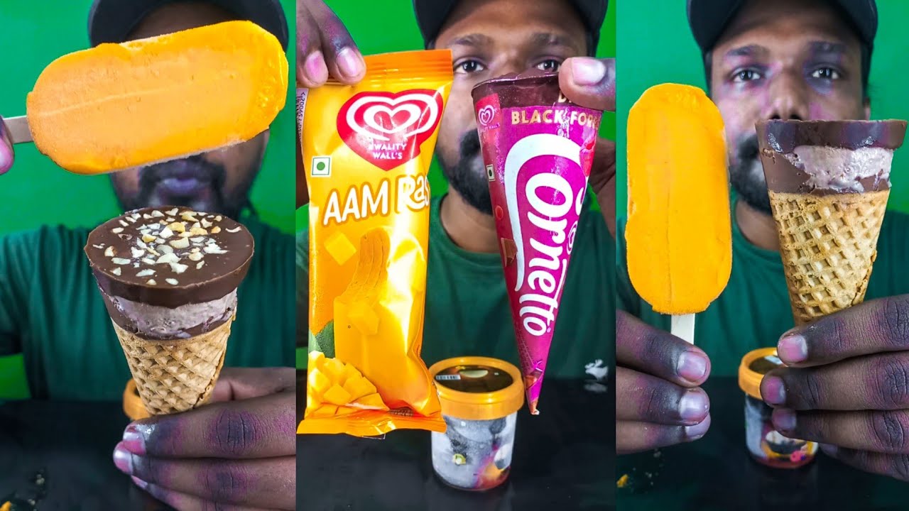 Мороженое Cadbury Black Forest с манго и мукбангом ASMR