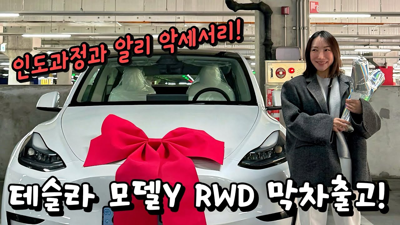 아웃도어라이프를 위해 차를 바꿨습니다! 테슬라 모델 Y RWD 인도! 알리익스프레스 필수템까지 언박싱 🚗🛒💡