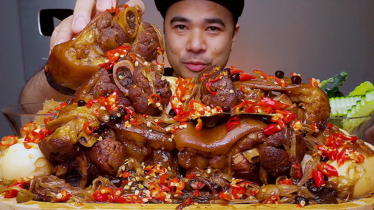 SPICY PORK KNUCKLE HUMBA BISAYA | MUKBANG ASMR | ALFIE EATS