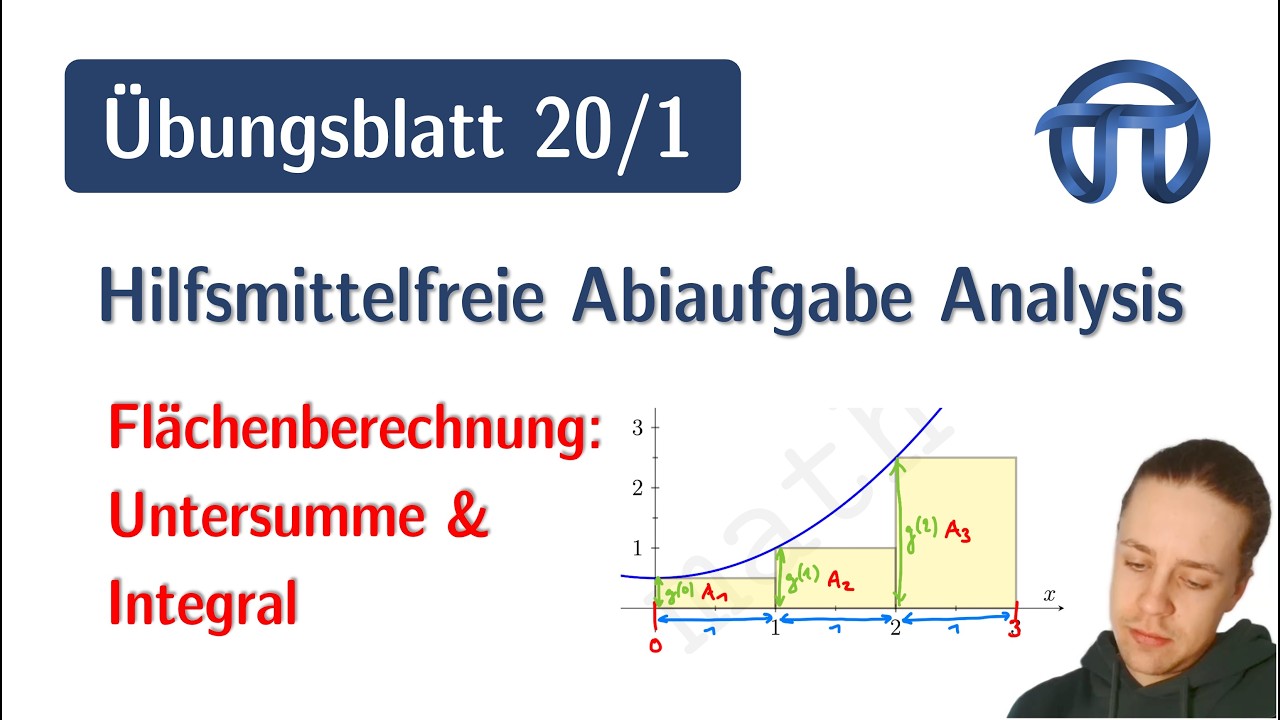 Flächenberechnung: Untersumme & Integral | Hilfsmittelfreie Abiaufgaben Analysis | 20/1