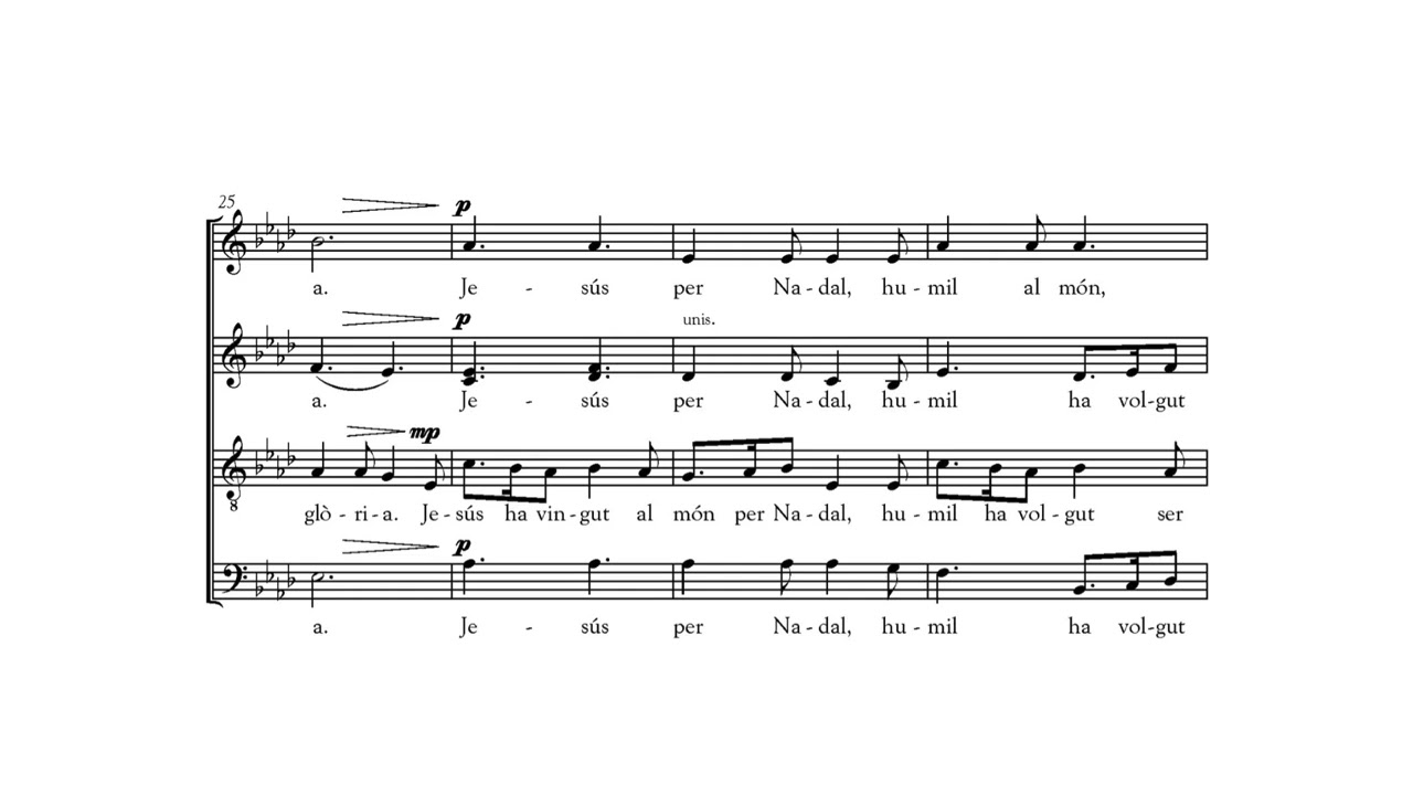 Glòria - Josep Ollé Sabaté - Cor Pedrell - Esteve Costa - Partitura/Score