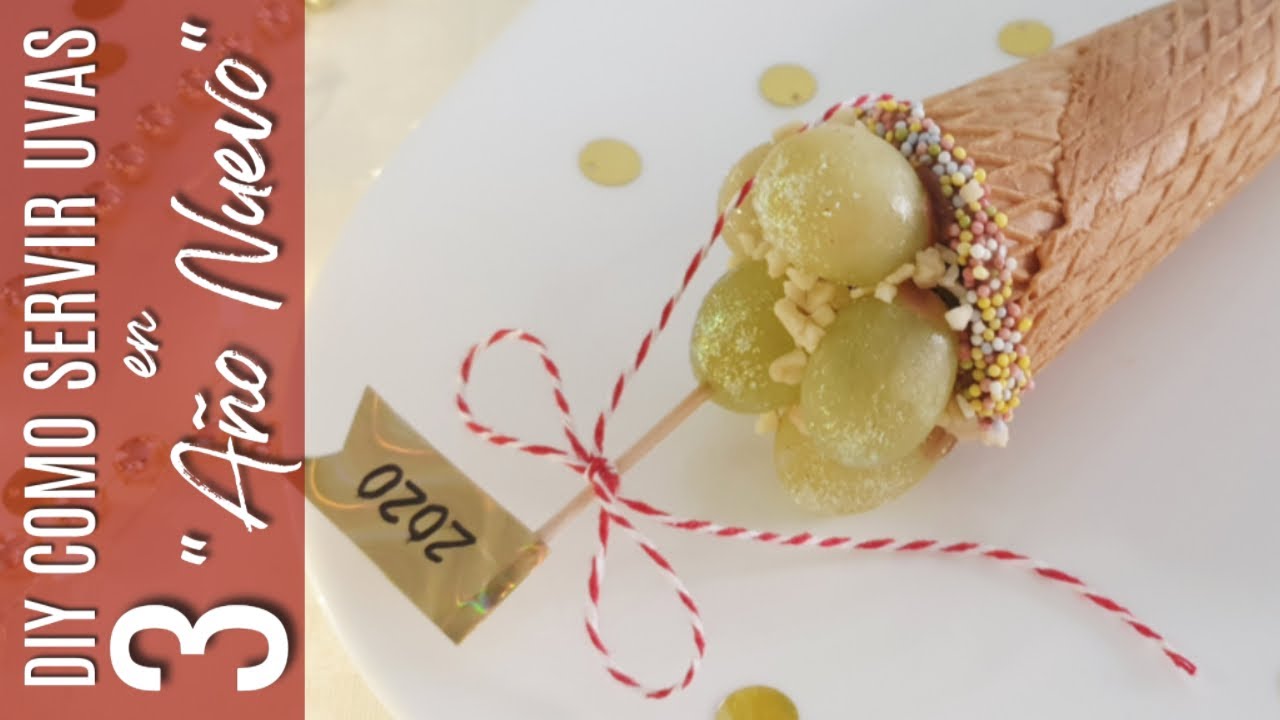 DIY 3 IDEAS ORIGINALES PARA PRESENTAR LAS 12 UVAS EN AÑO NUEVO | COMO SERVIR LAS UVAS EN FIN DE AÑO