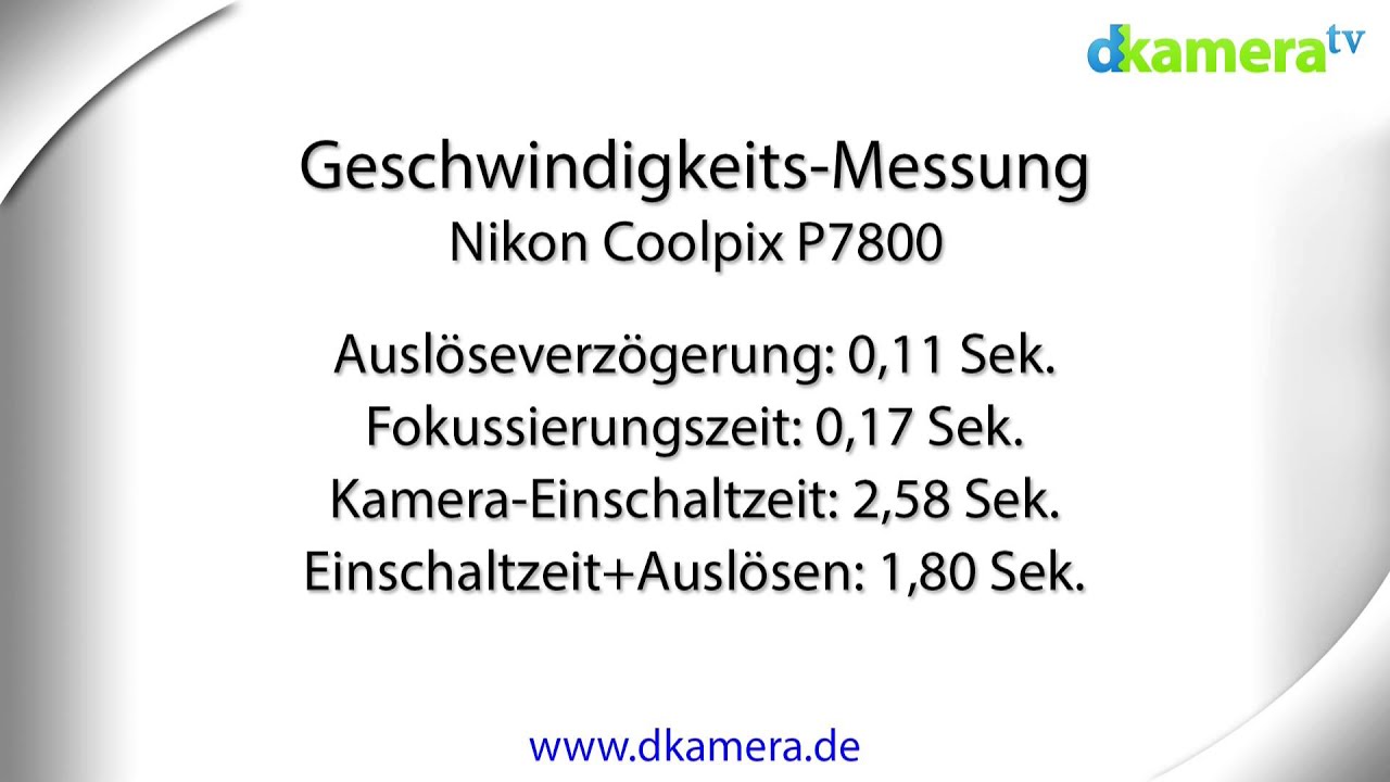 Nikon Coolpix P7800 Test (3/7): Geschwindigkeit