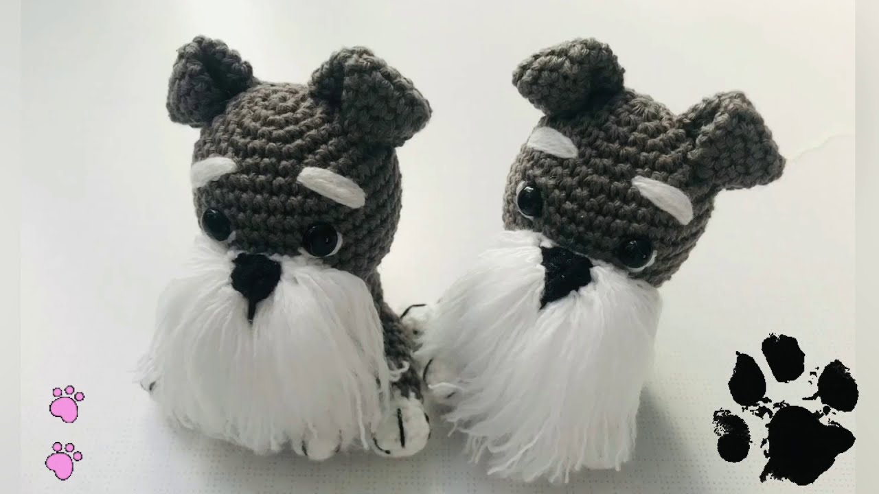 Perrito SHNAUZER tejido a Crochet - paso a paso - Amigurumi -  HEYDCROCHET