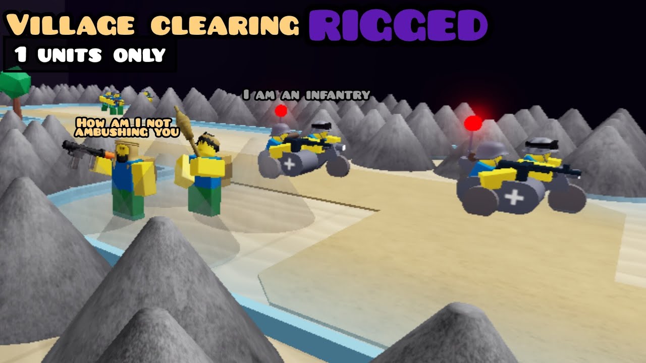 Village clearing rigged | Biker only | noobs in combat
