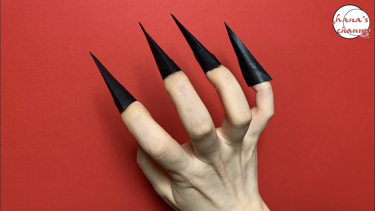 【ハロウィン 折り紙】簡単 魔女の爪　How to make paper Claw#X-MEN#ウルヴァリン#爪#つめ#Nail#Claw#指甲#손톱#折り方#おりがみ#origami#摺紙#종이접기