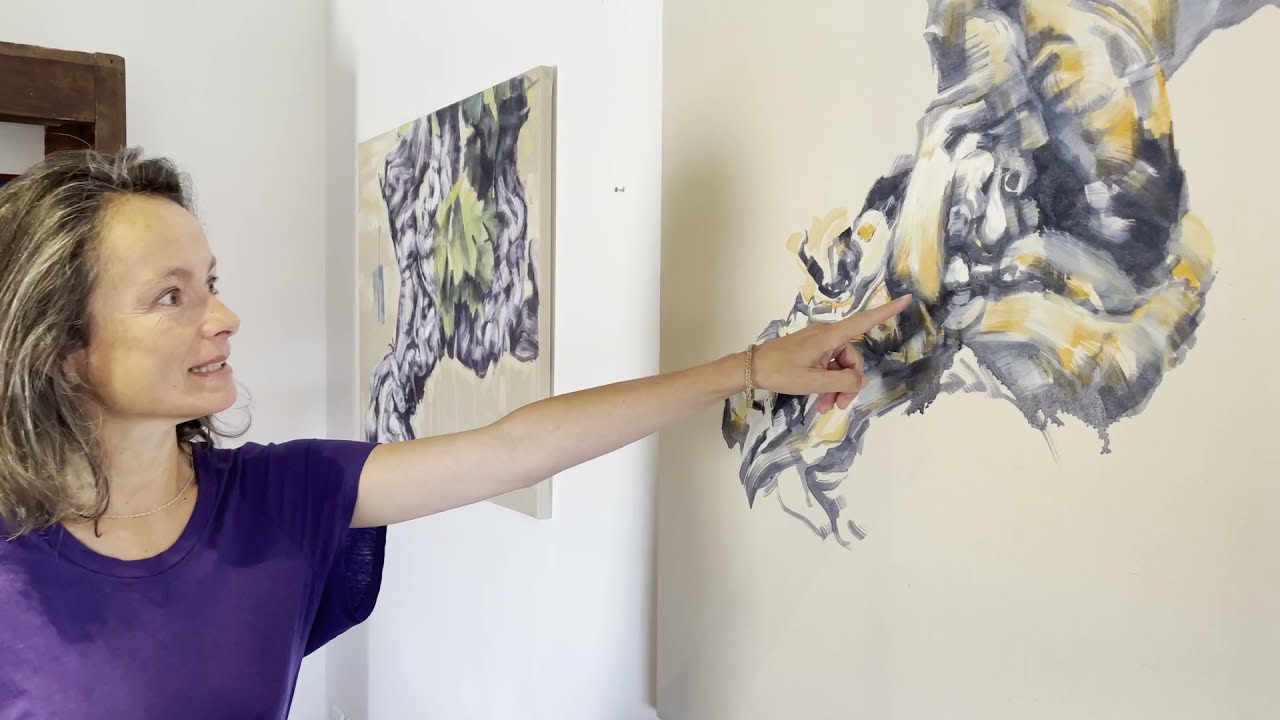 Peinture à l'huile sur toile - Agnès de la Roncière au Domaine du Deffends