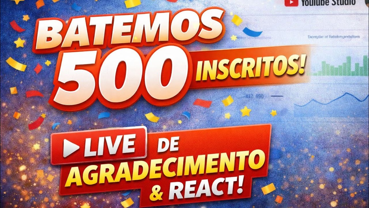 BATEMOS 500 INSCRITOS! React ao meu COMEÇO no YouTube + AGRADECIMENTO AO VIVO