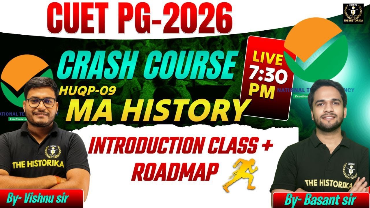 CUET PG 2026 HISTORY HUQP09 | Crash Course And Complete Roadmap For Next 60 Days | By Basant Sir