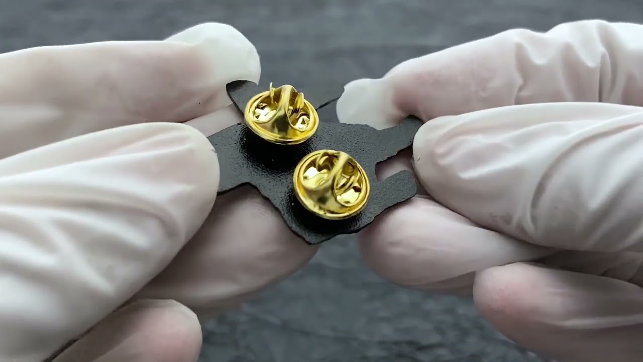 1909-Factory Batch Custom Enamel Pins with Butterfly Buckle