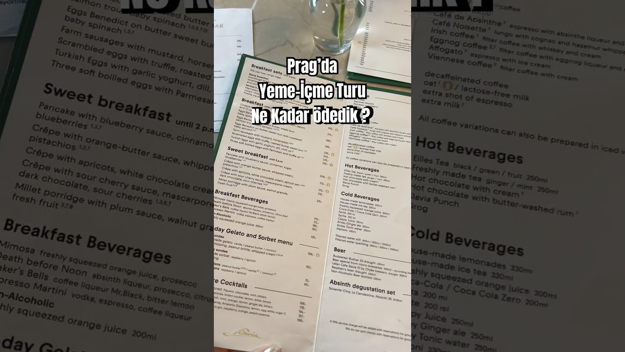 Prag&rsquo;da fiyatlar ! Yeme i&ccedil;me vlog ! #trending #shortvideo #vlog #keşfet #love #eating #travel #yemek