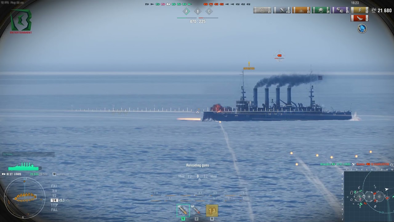 Battle No.12 - ST.Louis III Up - Tier Cruiser III - Co.op Match | World of Warships | WB Gaming