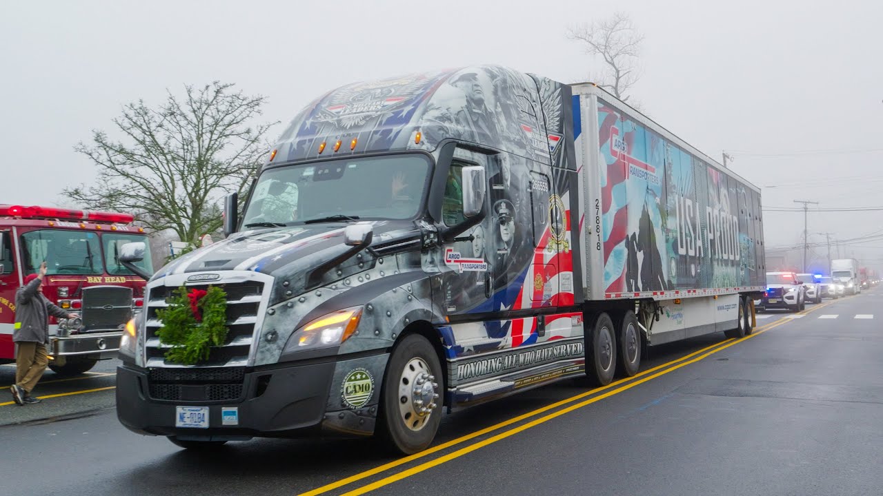 Wreaths Across American Convoy Bay Head, New Jersey 12/11/24 OVER 50 TRUCKS & POLICE CARS