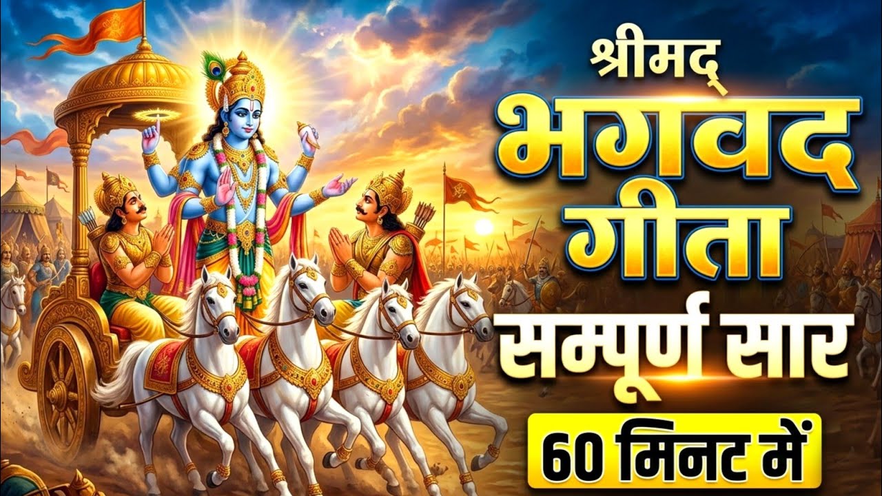 Shrimad Bhagwat Gita 60 Minutes | Geeta Saar | Shree Krishna motivational speech |#krishnamotivation