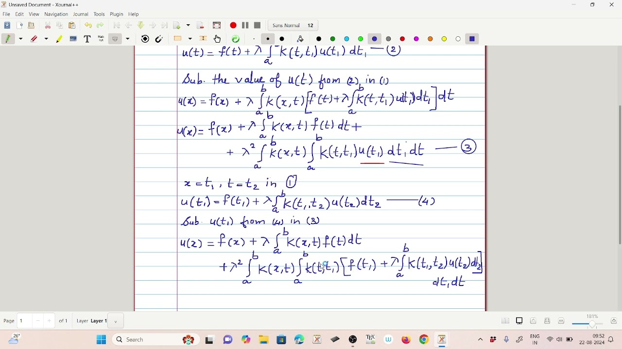 2.6 Method of Successive Substitution For Fredholm Integral Equation