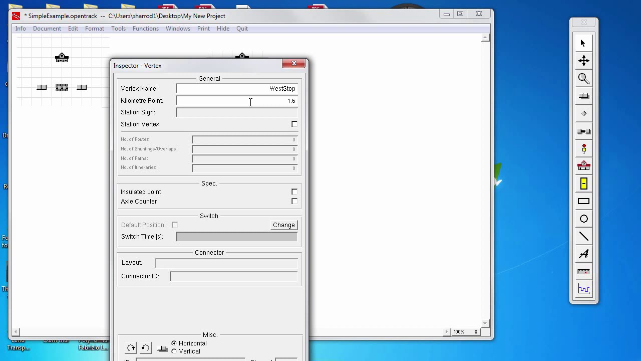DTU 42880 E17 OpenTrack Basic Railway Simulation Model