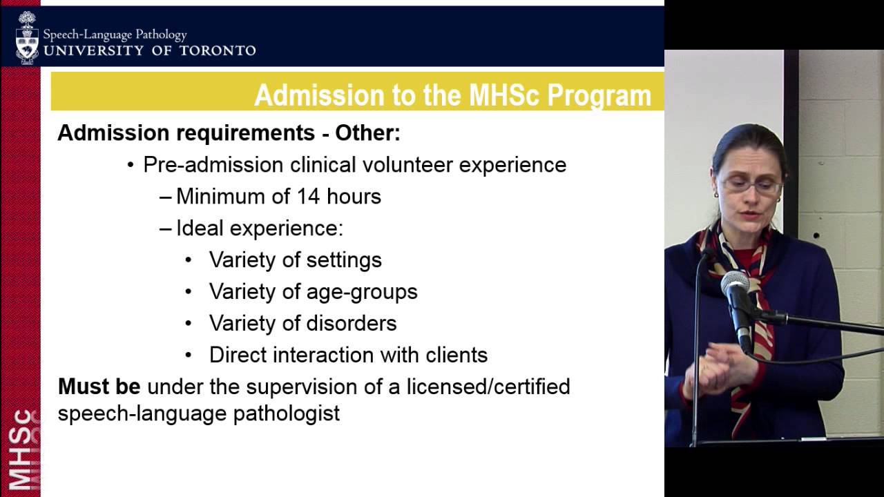Speech-Language Pathology Graduate Programs Webinar, Faculty of Medicine