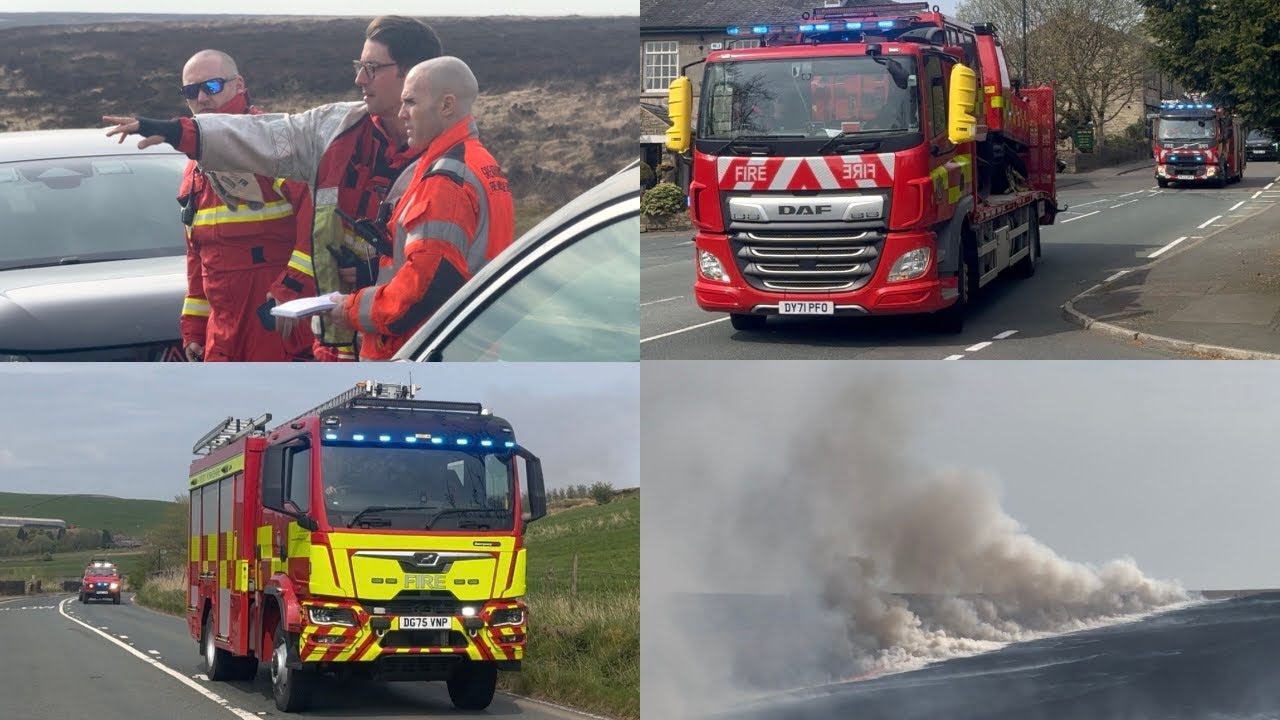 10 Fire Engines Tackle Large Wildfire On New Hey Road, Scammonden