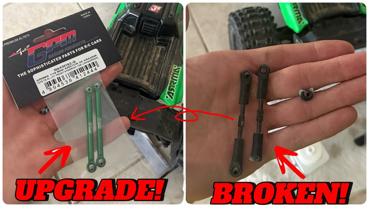 Arrma Mini Kraton Metal Tie Rod Upgrade: No More Broken Plastic!