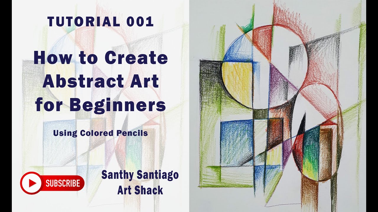 How to Create Abstract Art 001 for Beginners Using Colored Pencils