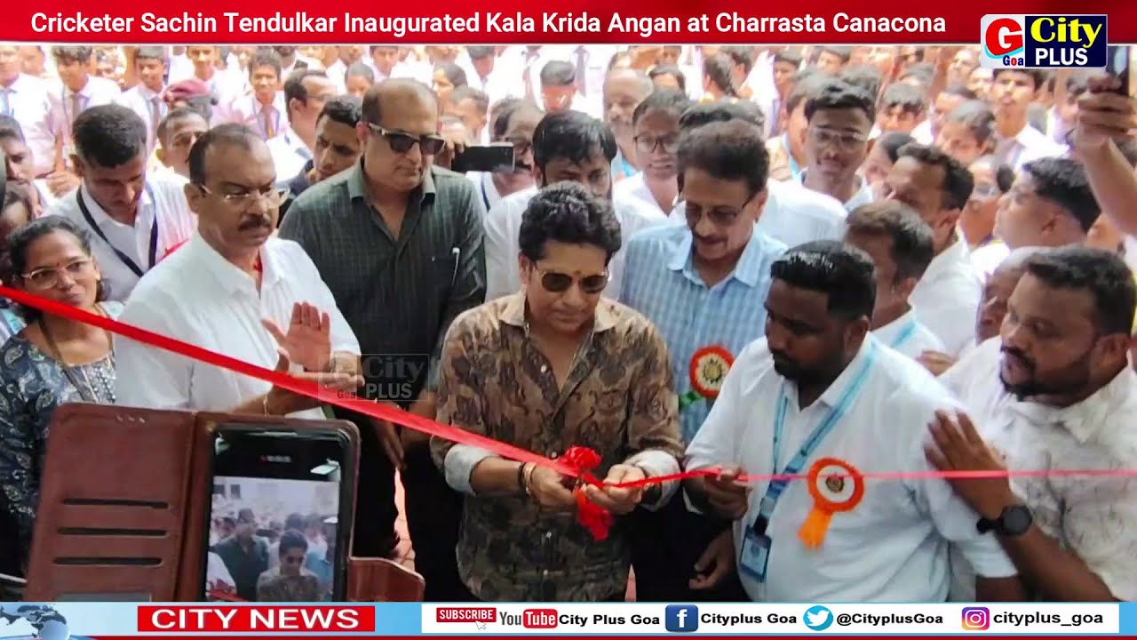 Cricketer Sachin Tendulkar Inaugurated Kala Krida Angan at Charrasta Canacona