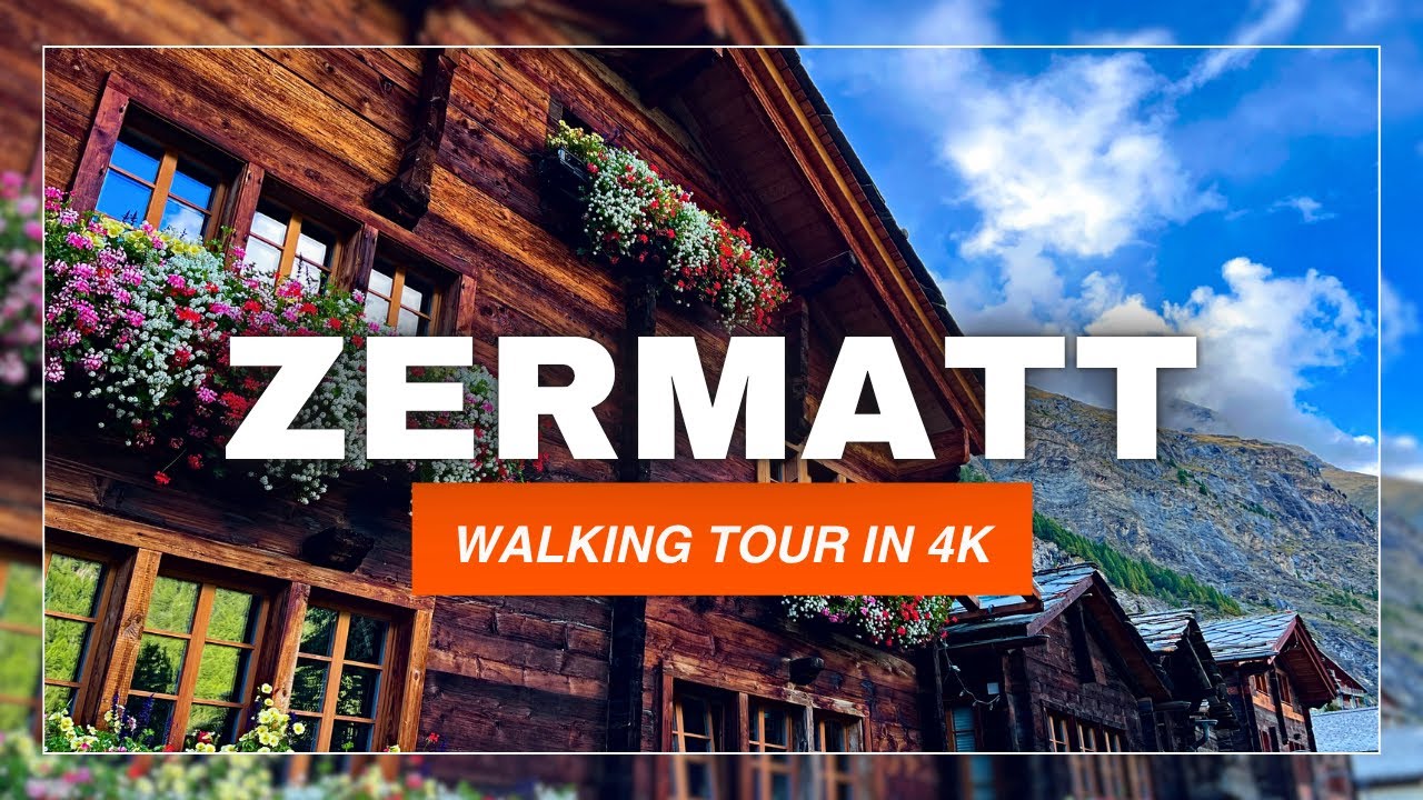 Zermatt, Switzerland Walking Tour 4K | Matterhorn 🇨🇭 Swiss Alps | Ambient Subtitles | 500ml Travel
