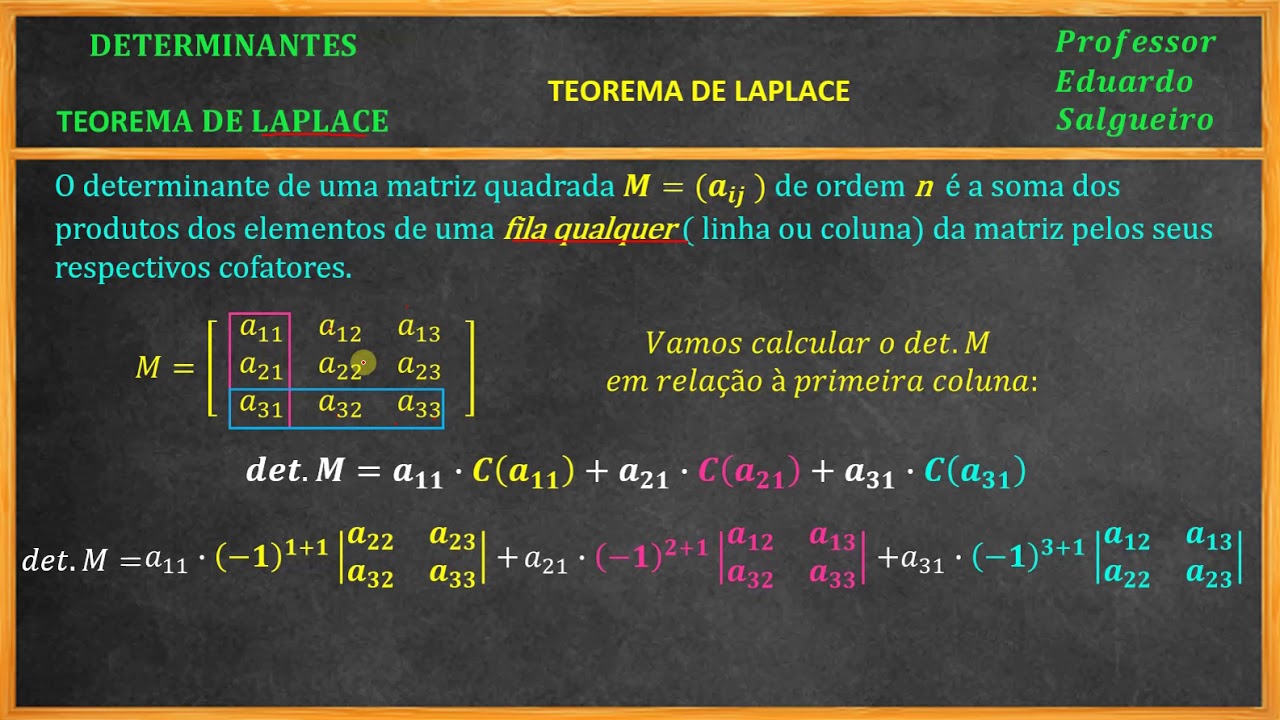002   DETERMINANTES MENOR COMPLEMENTAR COFATOR LAPLACE