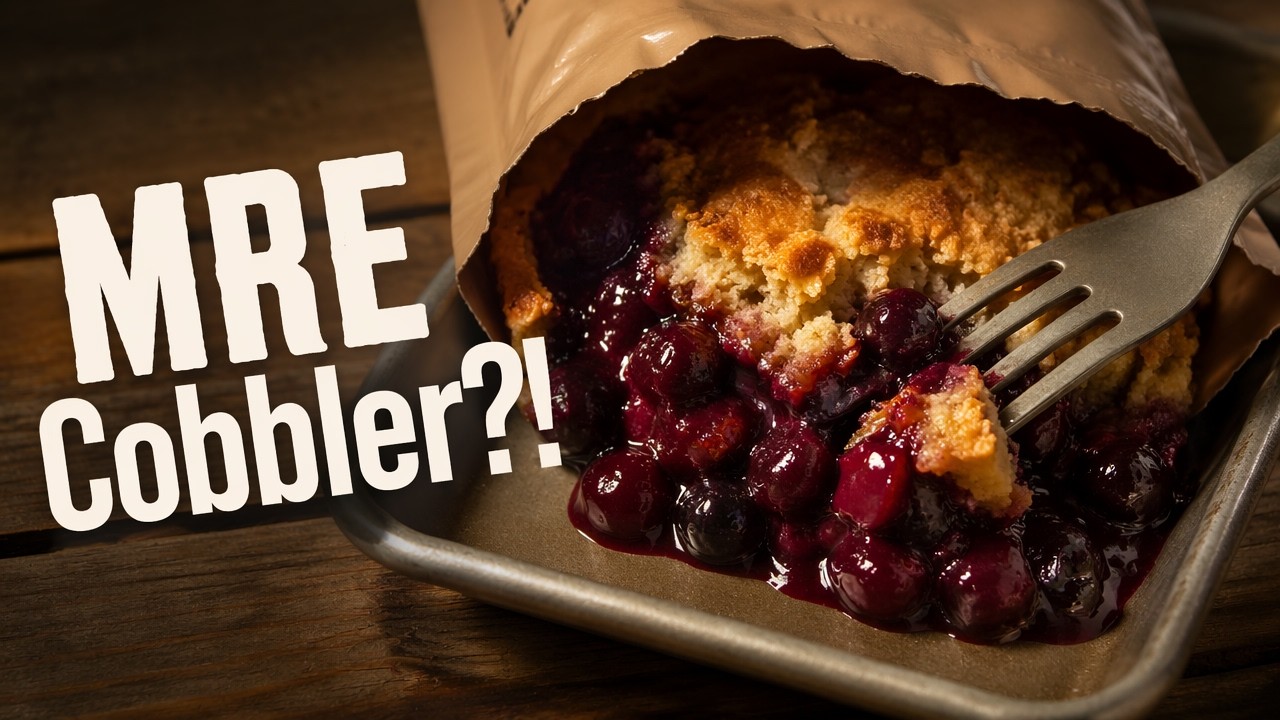 Cherry Blueberry Cobbler MRE dessert by Ameriqual (Meal Ready to Eat)
