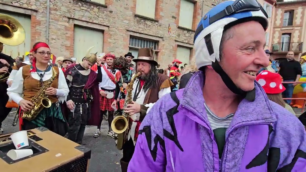 Banda Els Tirons Fête de l'Ours Saint-Laurent-de-Cerdans février 2026 carnaval en caméra embarquée 🎶