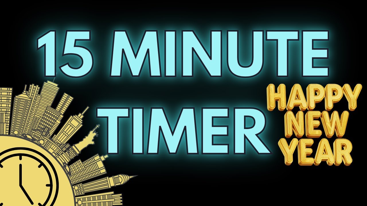 15 Minute New Year Countdown | Times Square Ball Drop Celebration 🎉
