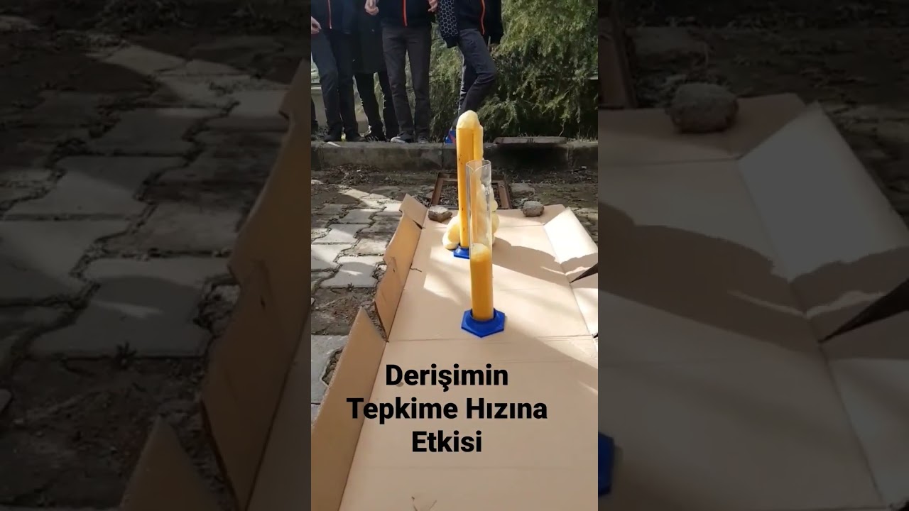 Kimya G&ouml;steri Deneyleri. Derişimin Tepkime Hızına Etkisi. #tyt #ayt #chemistry #shorts