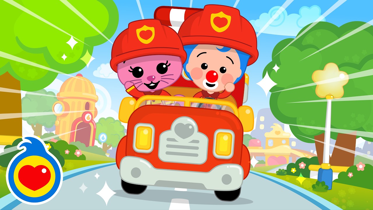 🚒 Las Ruedas del Cami&oacute;n de Bomberos 🧑&zwj;🚒🔥 Canciones Infantiles | Plim Plim