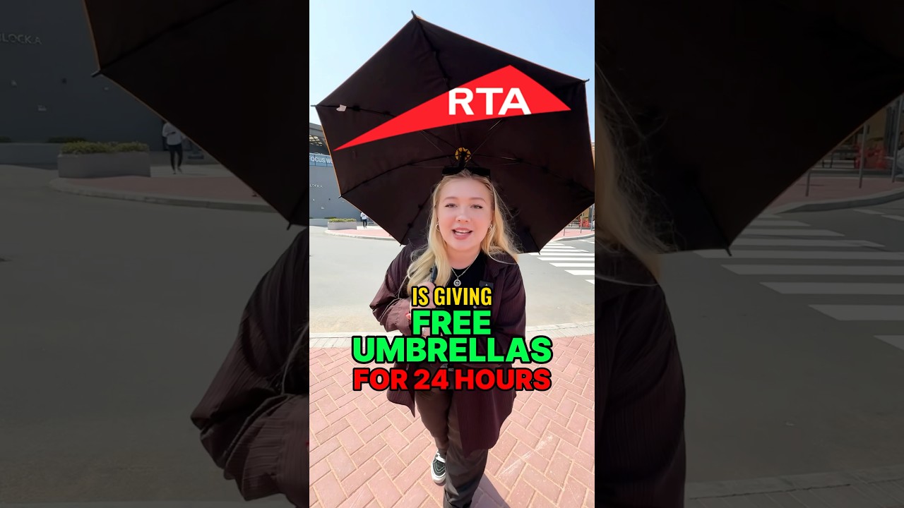 Free umbrellas by RTA! #mcconeproperties #realestate #dubai #rta #metro #uae #mydubai