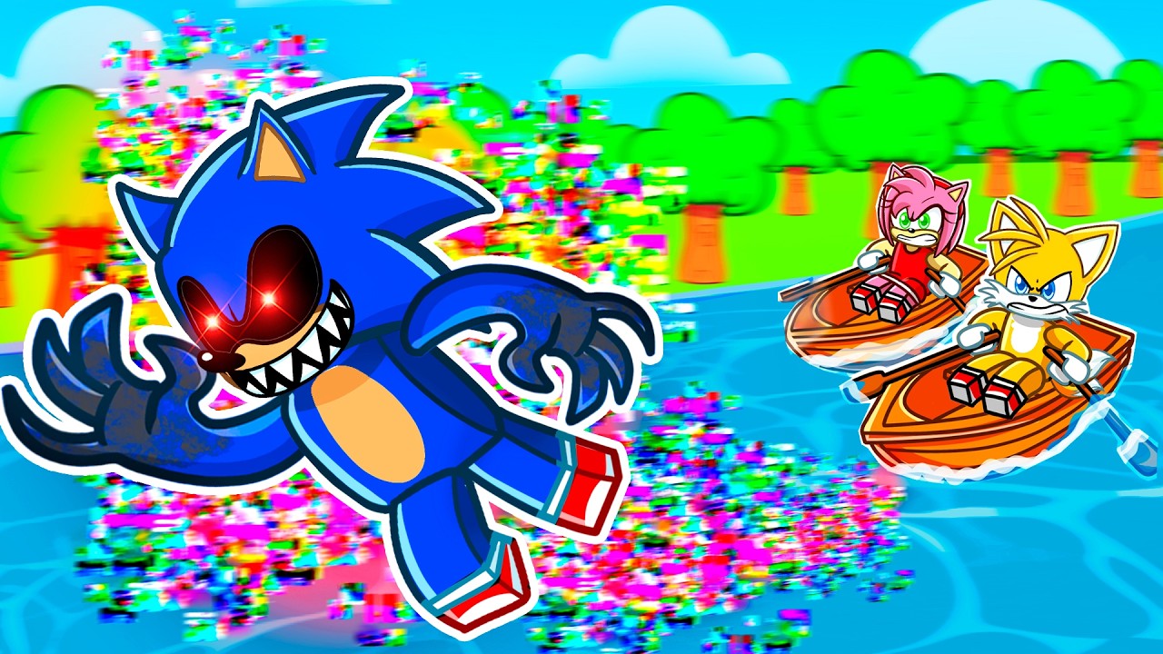 Becoming SONIC.EXE in Roblox Build a Boat!