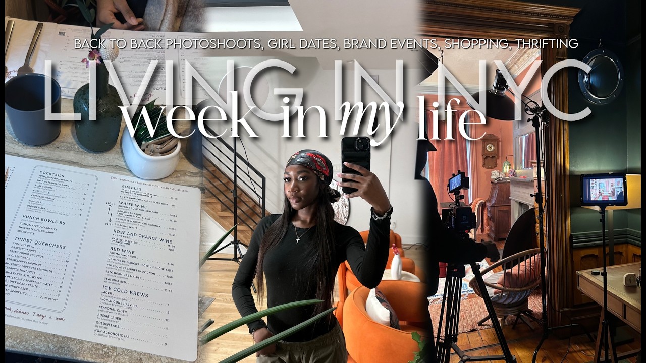 living in nyc | brand events, girl dates, back to back shoots, shopping, and thrifting