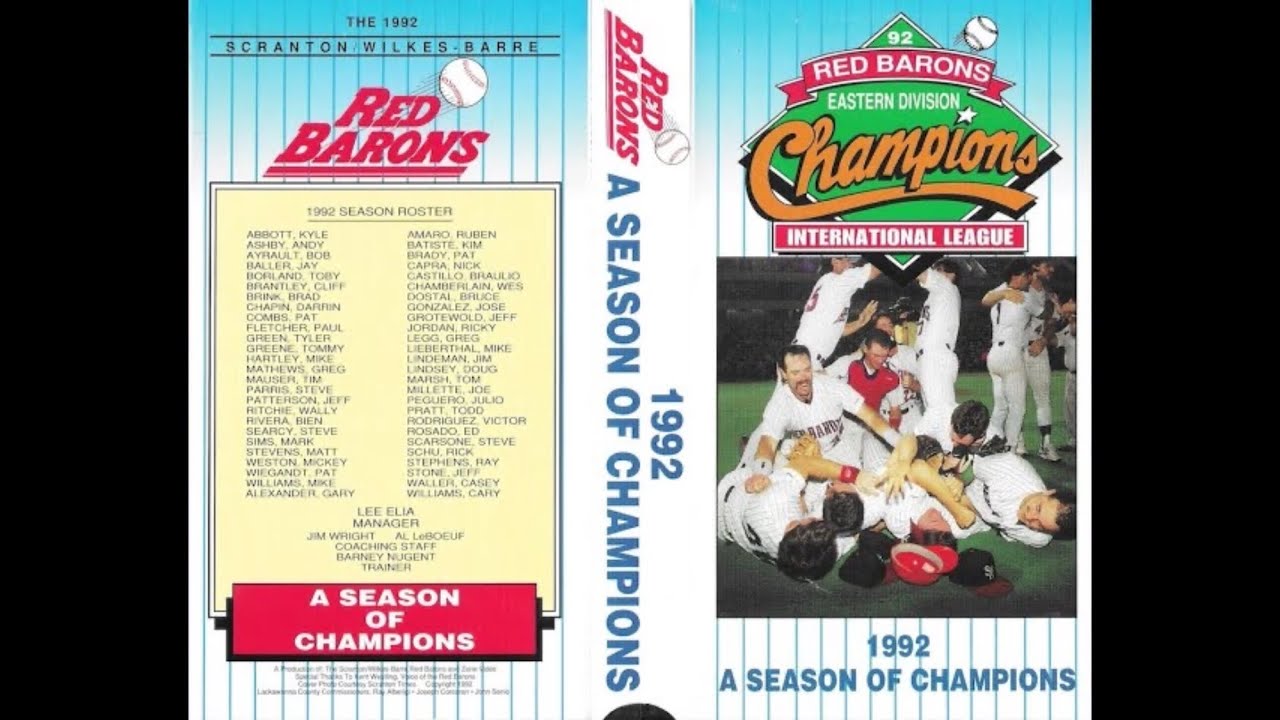Scranton/Wilkes-Barre Red Barons: 1992, A Season Of Champions (VHS)