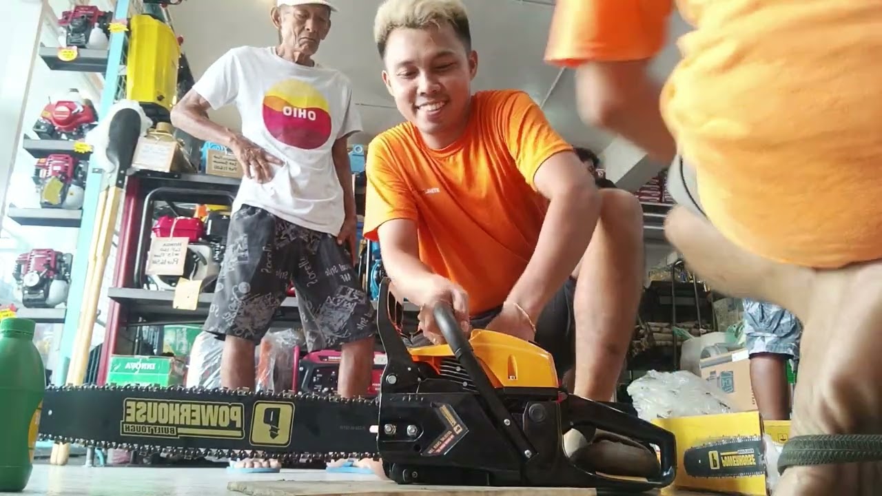 Unboxing+Testing Powerhouse PHCS-22 chainsaw !@dannNoffecial