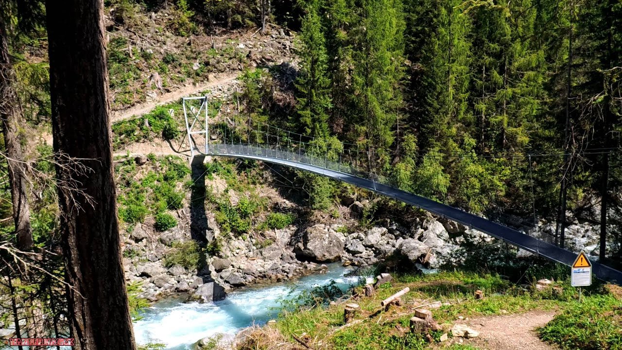 Punt Veidra Ardez Tarasp Switzerland Suspension Bridge