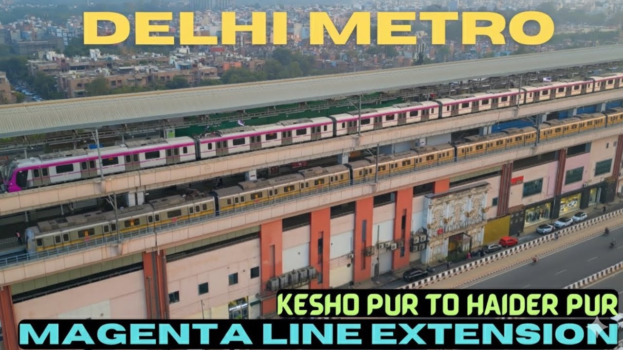 Regular Metro Trials on Magenta Line | DMRC Magenta Line Extension | Keshopur to Haider Pur Badli
