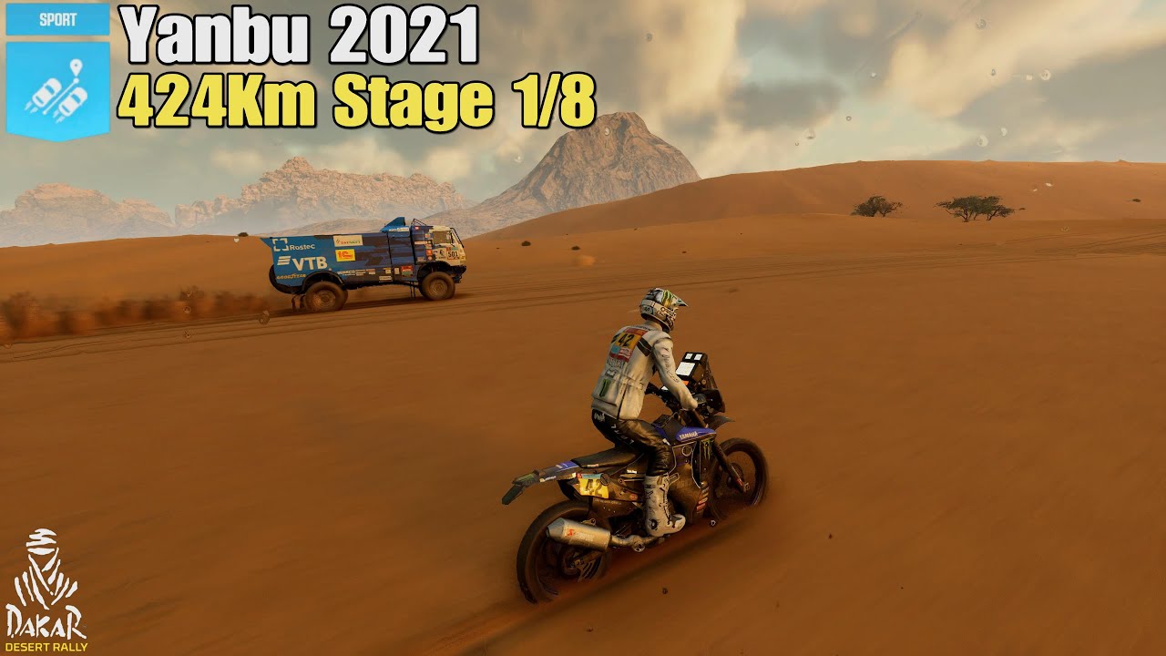 Dakar Desert Rally - Yanbu 2021 424Km Stage 1/8 Sport mode - Yamaha WR 450 F [4KPS5]