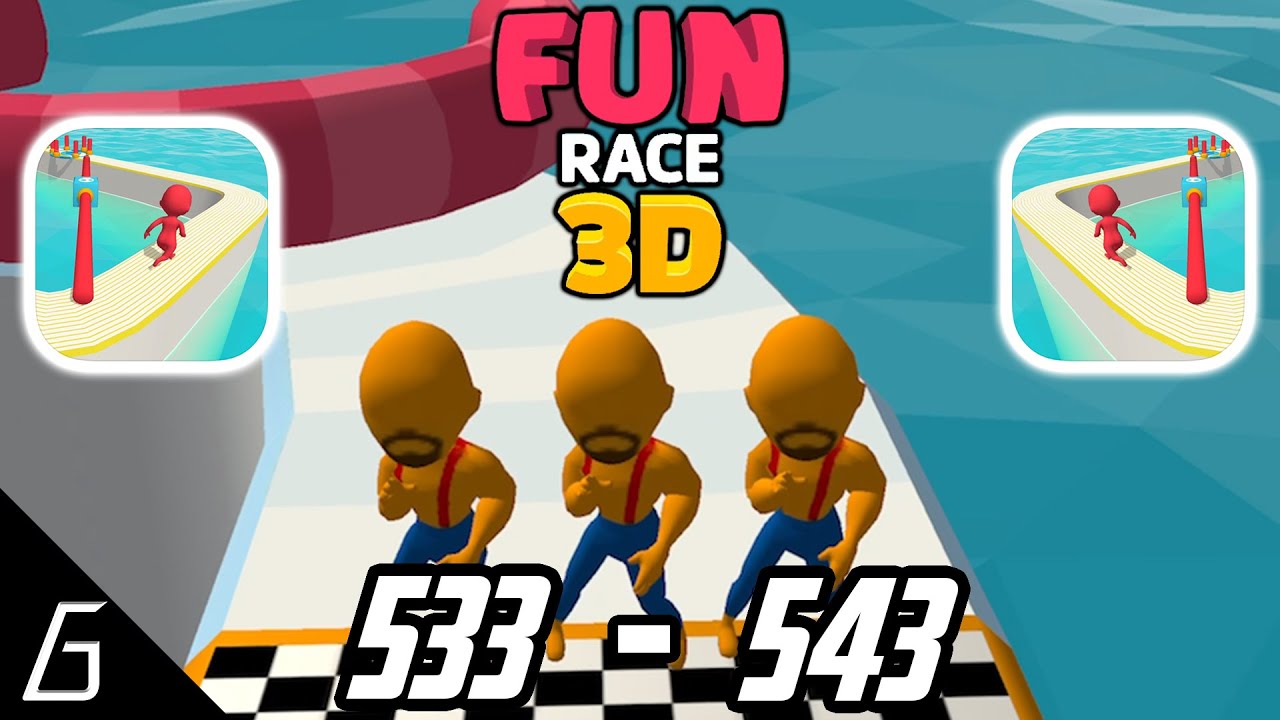 Fun Race 3D | Gameplay Walkthrough | Level 533 - 543 + Bonus (iOS, Android)