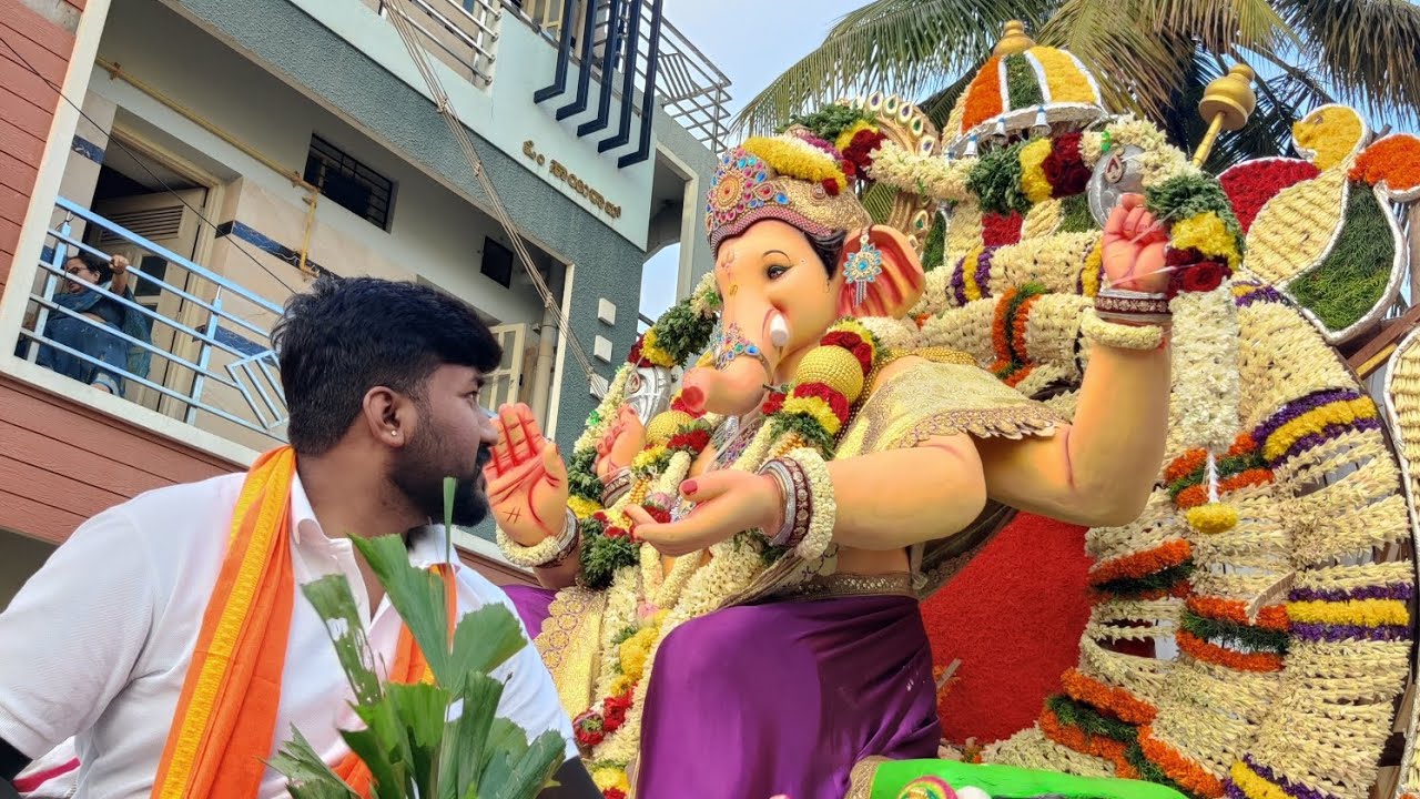 Ganesha chaturthi in Ramanagar. Veeragase mandala pooja