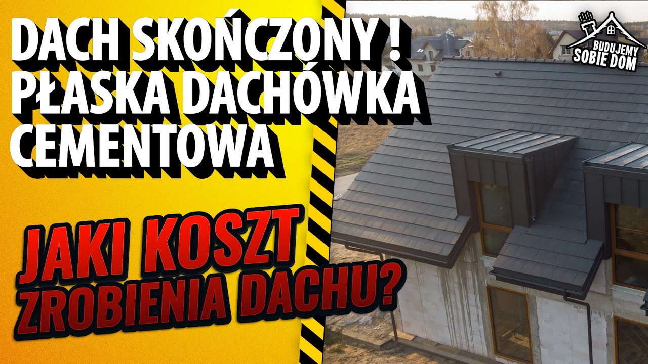 ▶️ #038 Dach skończony, płaska dach&oacute;wka cementowa Creaton Kapstadt. Jaki koszt?