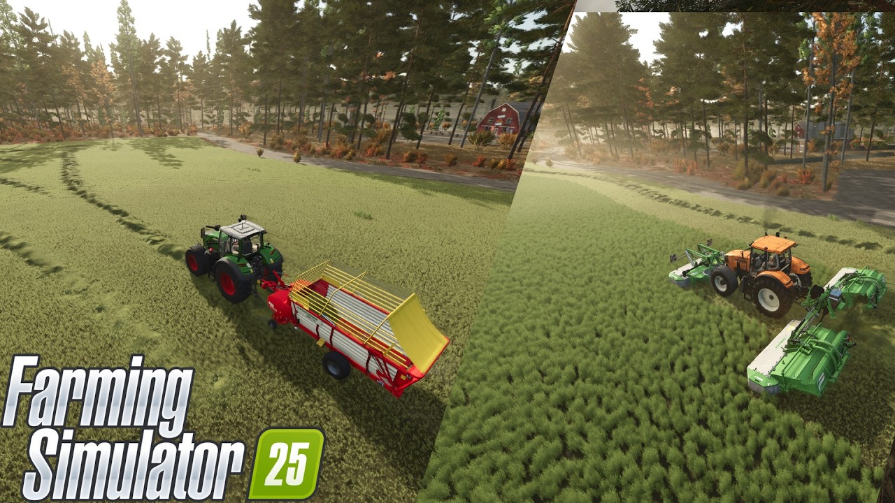 FAZENDO SILAGEM E COMPRANDO EDIFICIOS PARA ARRUMAR OS IMPLEMENTOS | DARK FOREST 59 | fs25